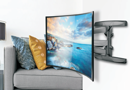 Full motion curved TV wall mounts